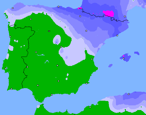 Precipitación (24 h) España